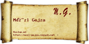 Mözl Gejza névjegykártya